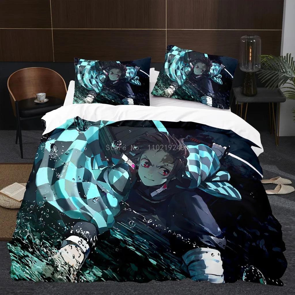Dēmonu slepkavas gultas veļas komplekts Anime