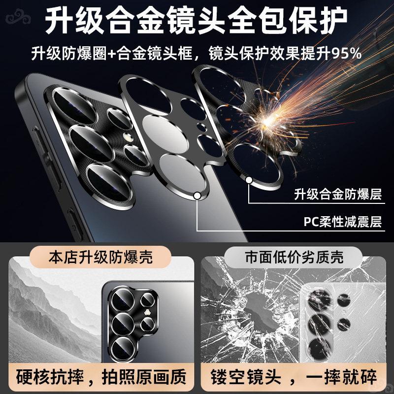 Suitable for Samsung s11 mobile phone case, metal lens matte all-inclusive anti-drop s11 protective case, advanced sense, light luxury and hard