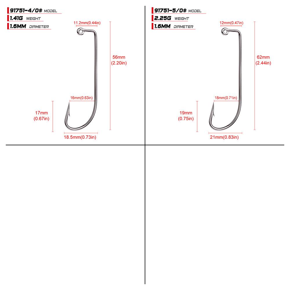 Proberos Fishing Gear Soft Insect Hook with Barb Hook 100 Pieces/pack of Loose High Carbon Steel