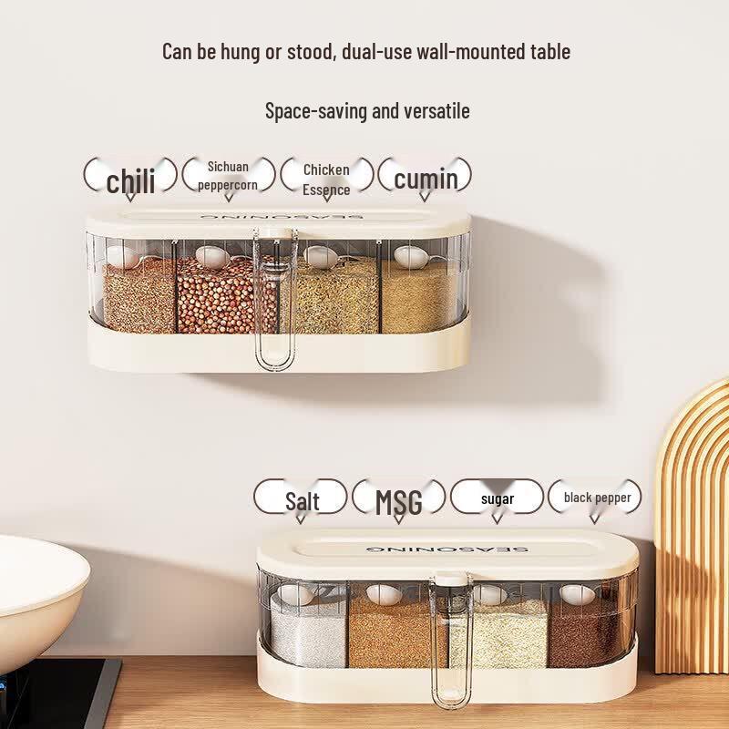 Qiwei Wall-Mounted Kitchen Spice Organizer Set