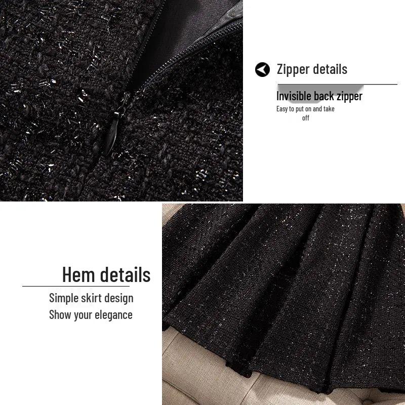 Elegant Mid-Length Woolen Vest Dress - Sleeveless, Slimming, Autumn/Winter Fashion