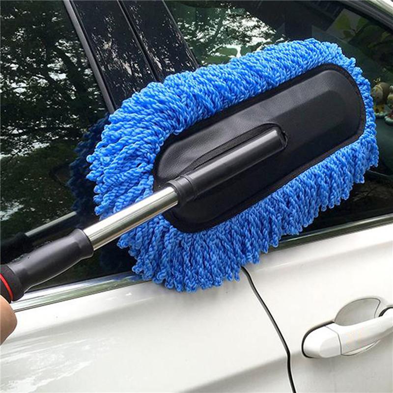 Removable and Washable Telescopic Car Dust Removal Wax Mop, Mop, Dust Removal Duster, Car Washing Brush