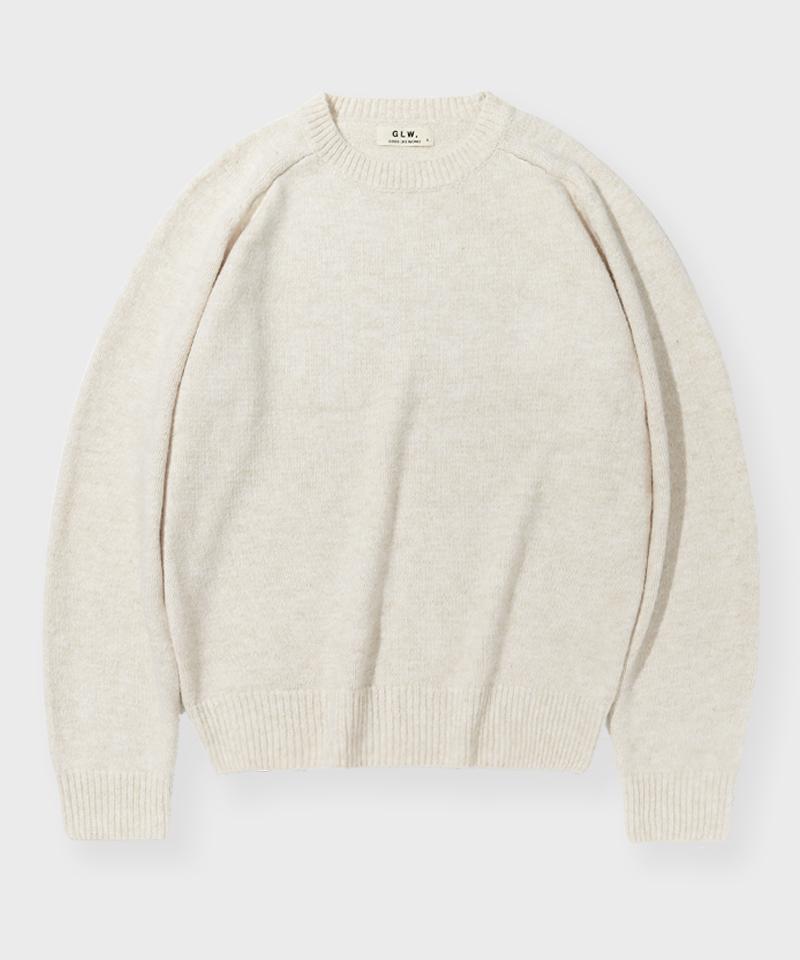 GLW Oversized Soft Raglan Sweater Knit Cream