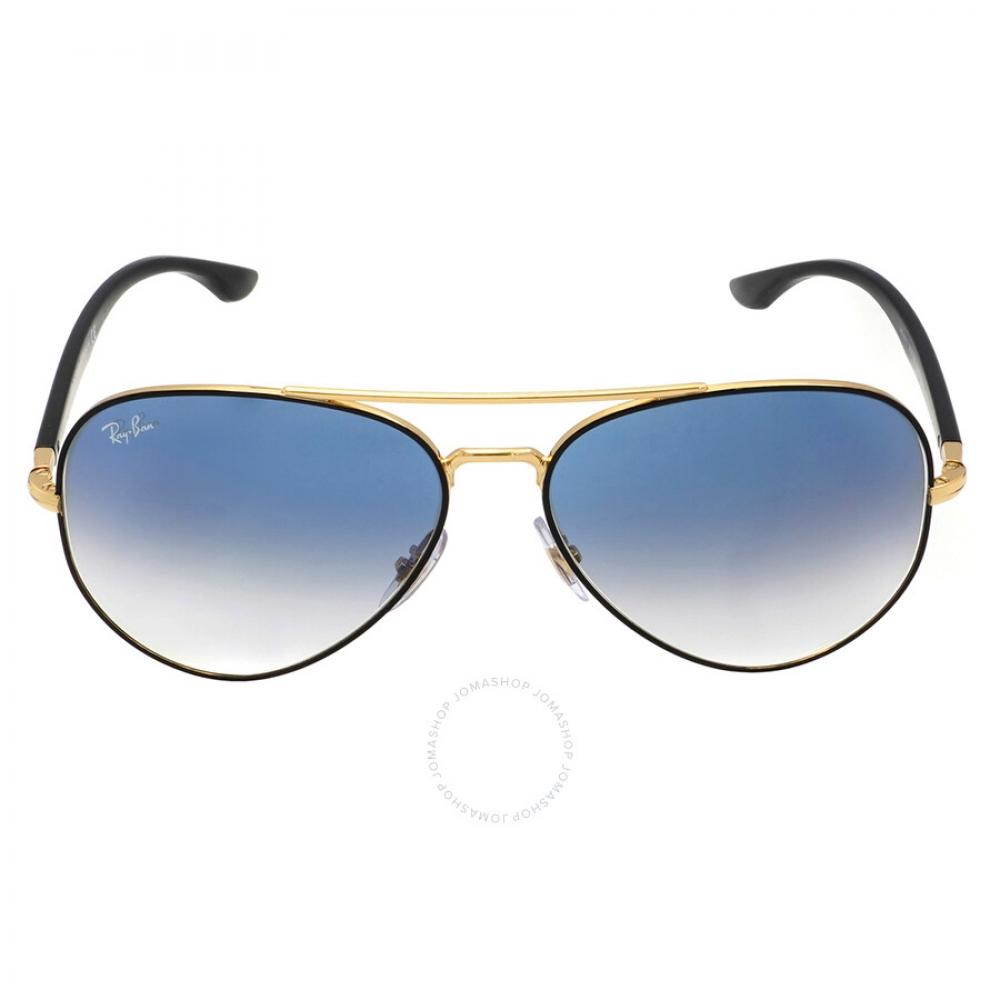 

Голубые солнцезащитные очки-авиаторы унисекс Ray Ban с градиентом RB3675 90003F 58