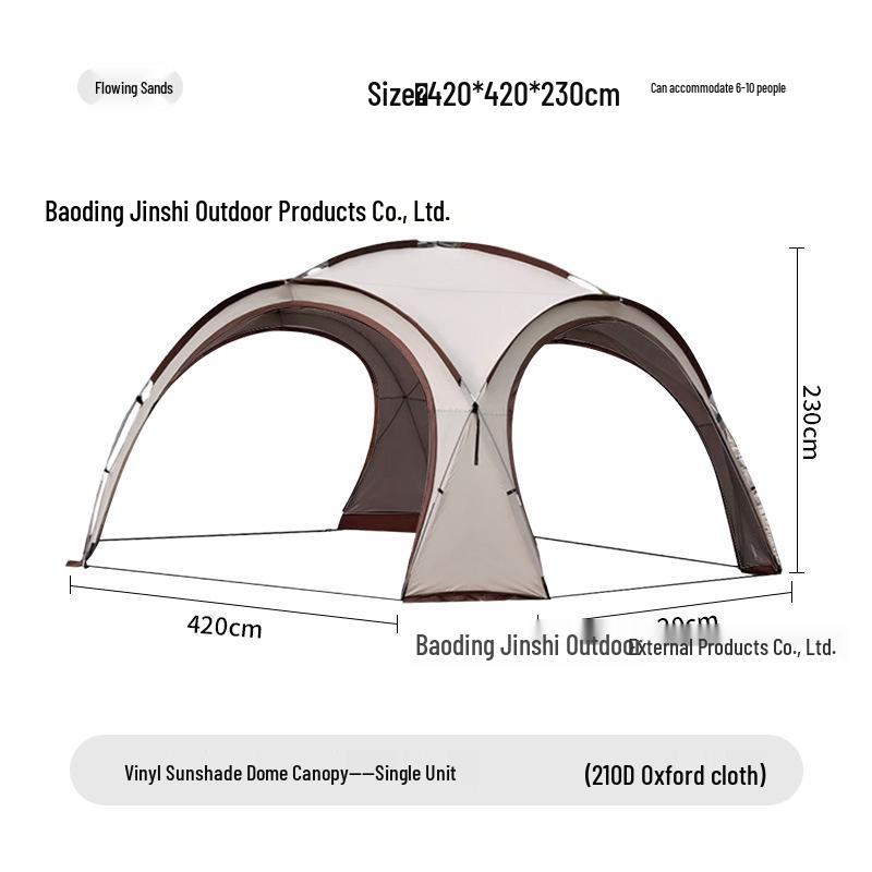 Windproof Blackout Spherical Dome Camping Tent - Extra Large Multi-Person Space, Sun Protection, Waterproof