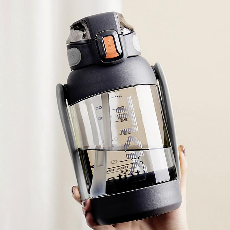 

Мотивационная бутылка для воды с маркером времени Герметичный кувшин для воды Tritan BPA Free для фитнеса, тренажерного зала и занятий спортом на открытом воздухе