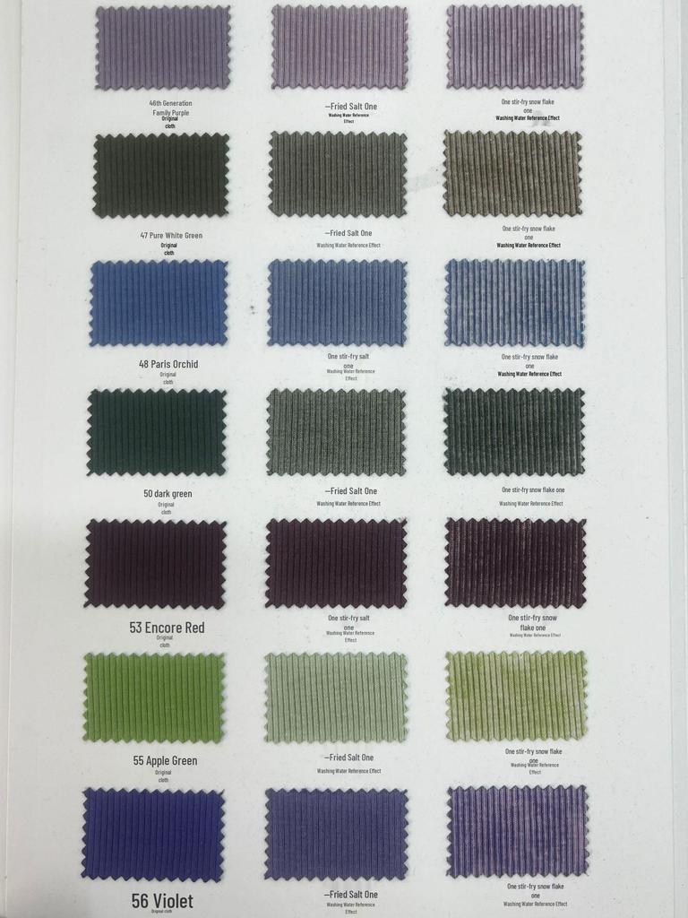 Wax-Dyed Washable Ribbed 2x2 Ice-Feel High Elastic 300g Retro Distressed Fabric, Salt-Fried Snowflakes Finish