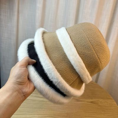 Winter New Plush Bucket Hat Cold Warm Fashion Basin Hat Children