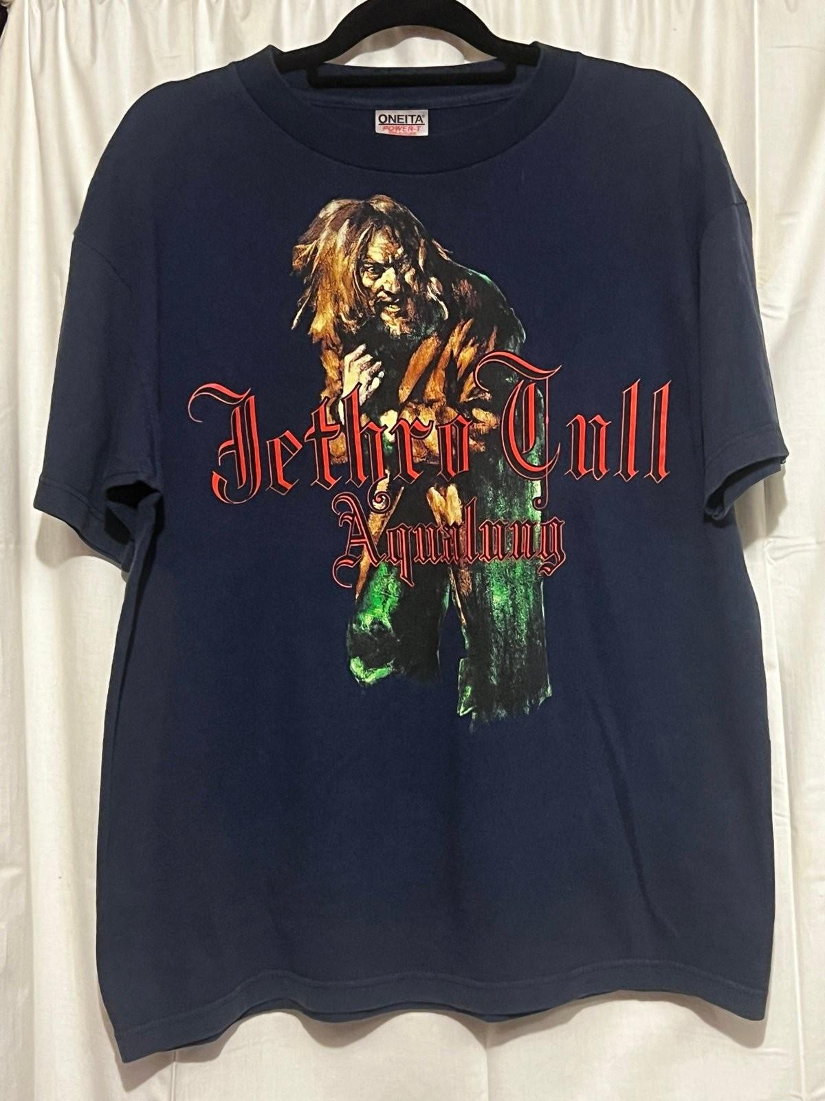 

1990JETHRO TULL Aqualung Navy Blue Unisex Shirt Men Women S-5XL WA0627 Unisex T-Shirt XXXXL