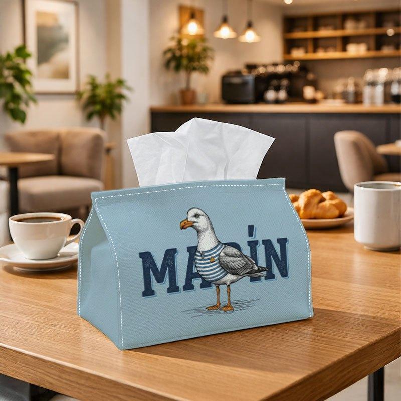 1pc Minimalist Seagull Tissue Box | Durable, Coastal Illustration Suitable for Living Room Accent, Bedroom Decor, Encouragement Gifts, Workplace Gifts