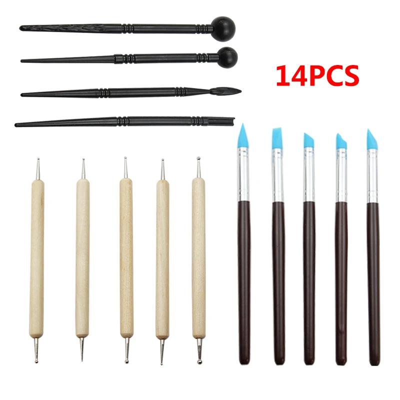 Ensemble d'outils de sculpture pour argile de poterie Ensemble d'outils de sculpture en céramique Formeurs pour cire et polymère Outil de modelage Kit de sculpture d'argile