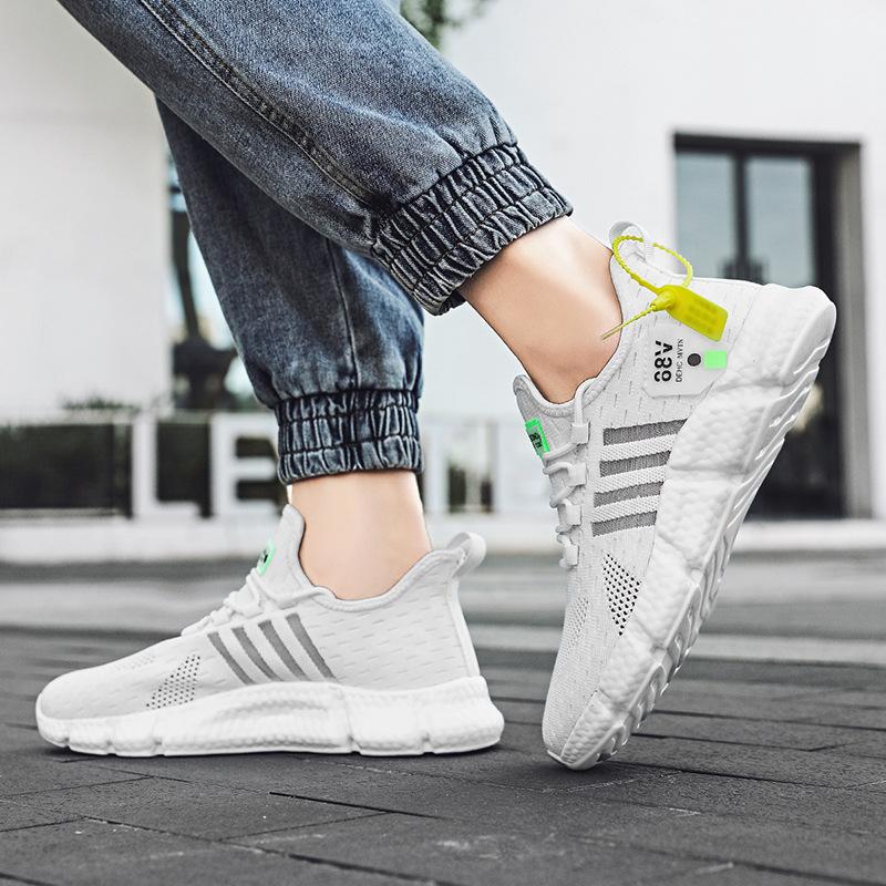 Men's shoes 2021 summer couple mesh Korean version large size fashion trend casual sports shoes men's running shoes