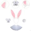 Bunny Ears Headband Tail Set Costume Accessories for Animal Themed Parties