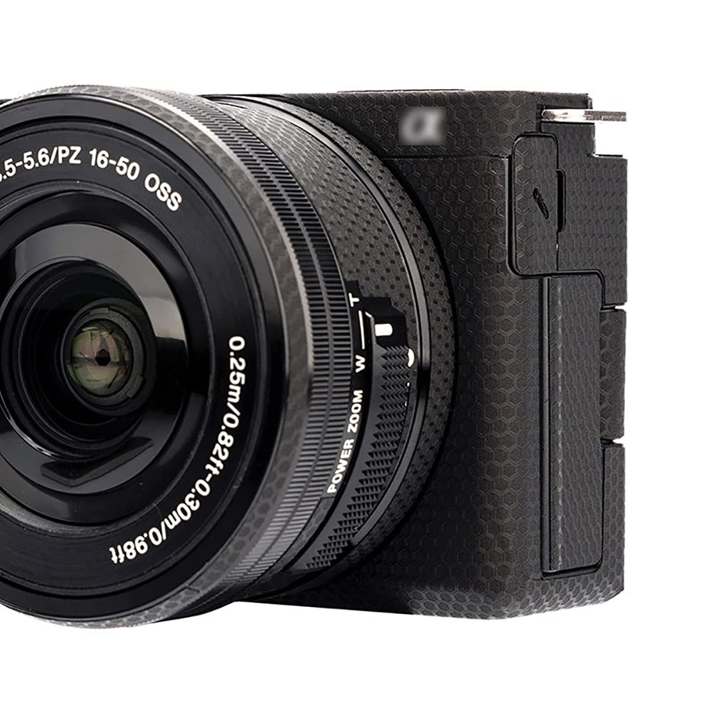 Ochranná kožená fólie na fotoaparát Ochranná fólie na tělo fotoaparátu pro fotoaparát Sony SELP1650 Objektiv 3M Materiál Matrix Černá ZV-E10 + 16-50mm