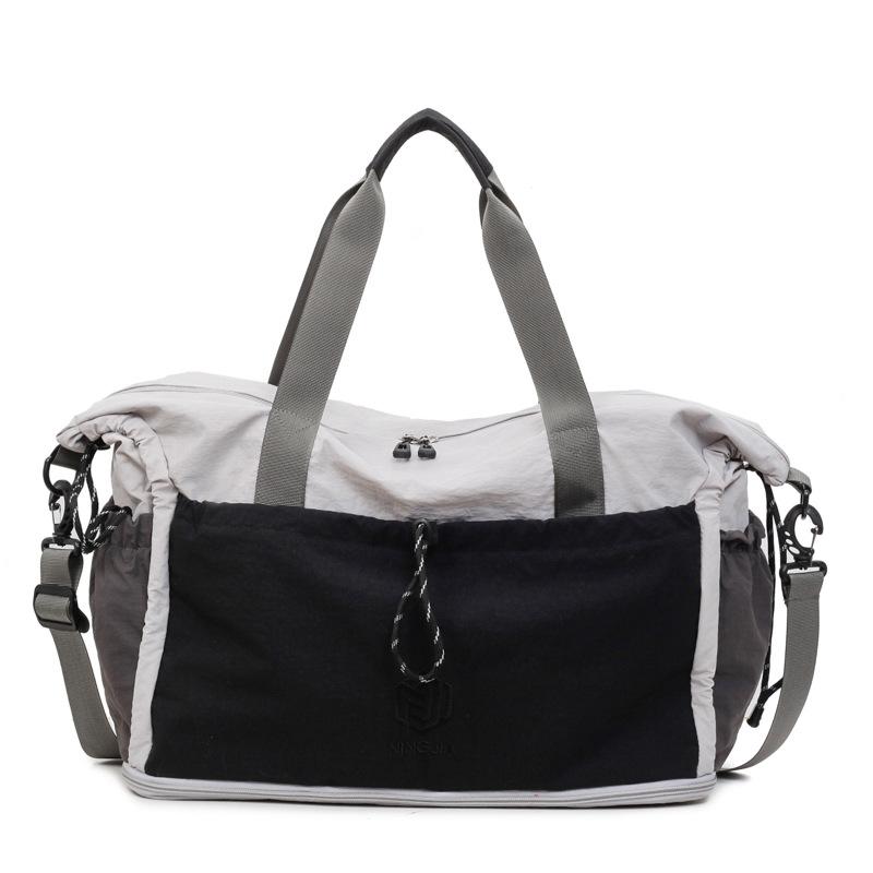 

Travel Bag Large Capacity Short-distance Portable Business Trip Lightweight Luggage Bag Expandable Messenger Sports Swimming Fitness Bag чорний