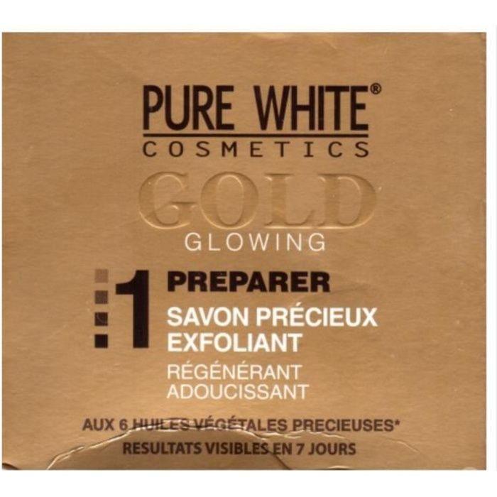 Savon éclaircissant - Gold - Pure White - 6 huiles végétales - Sans parabène - Adoucissant