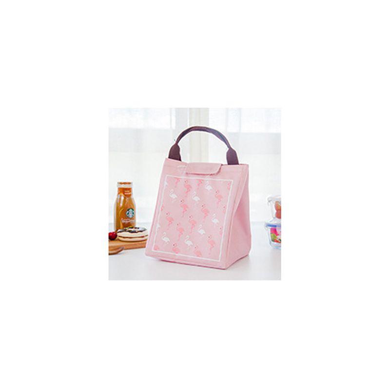 Elegant Flamingo Lunch Bag With Premium Oxford Cloth For Hot And Cold Food Storage