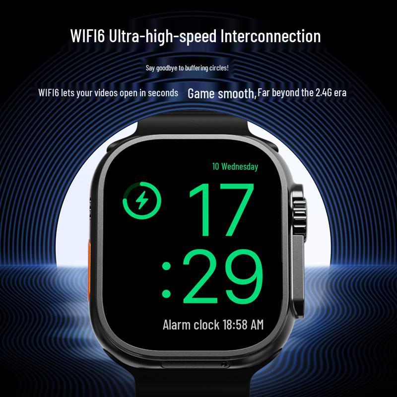YU9 Smartwatch with WiFi 6, SIM Card, Fingerprint Unlock, Phone Features & Morse Code Xiao Su Mi System