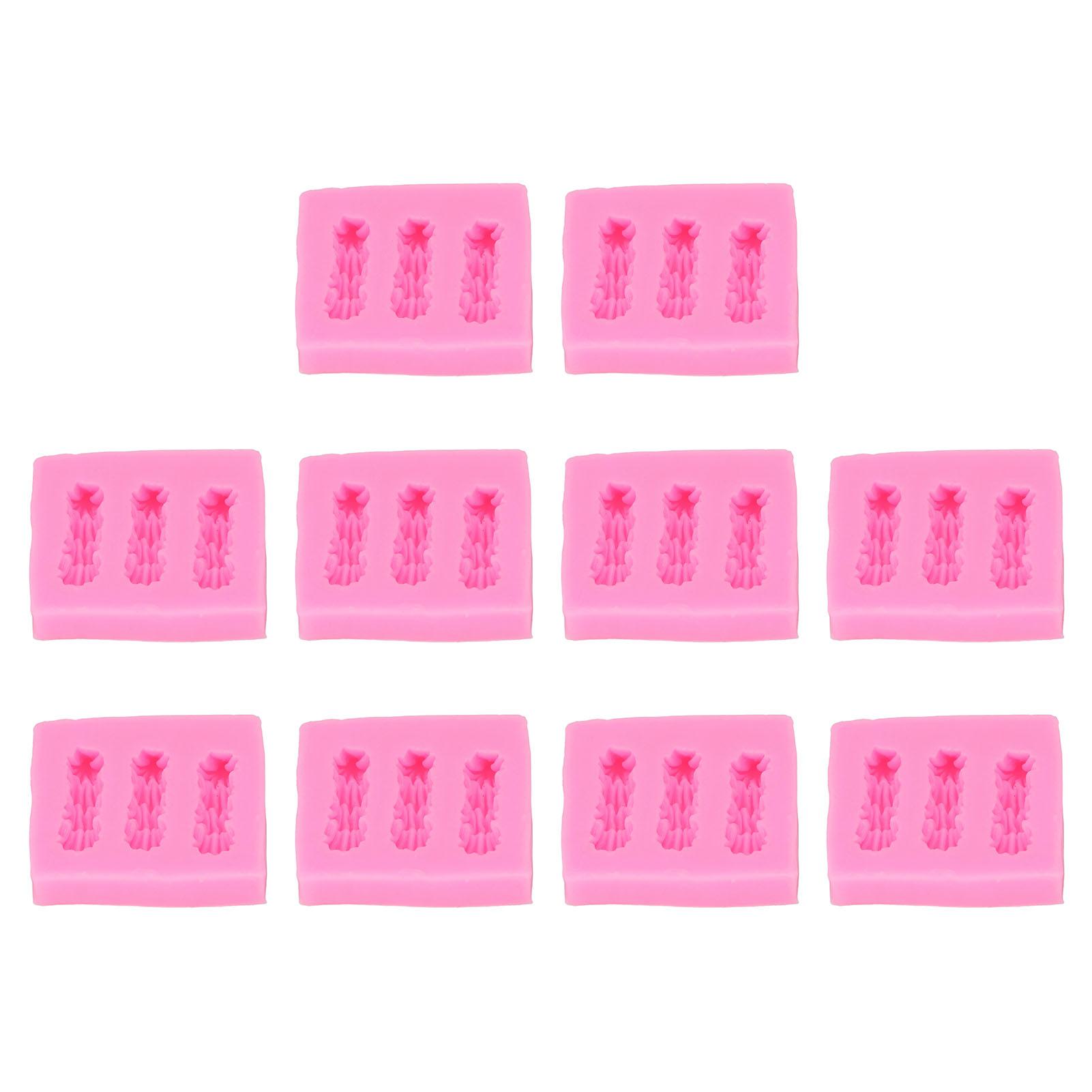 

10 шт. Силиконовая форма для выпечки Многоцелевая Высокотемпературная DIY Форма для печенья Шоколада Конфет Розовая