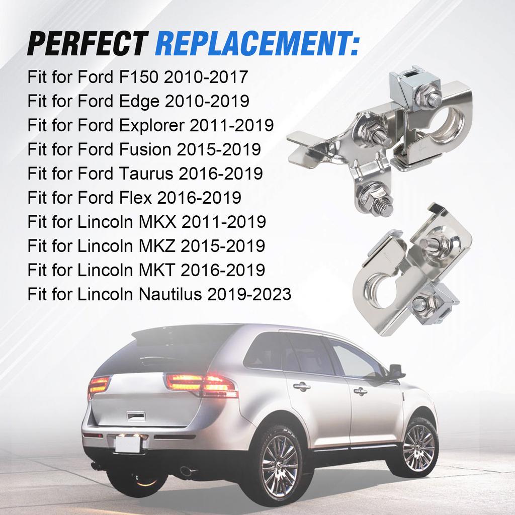 For Ford F150 Edge / Lincoln MKX MKZ New Car Positive and Negative Battery Terminal Cable Clamp Connectors Replace BT4Z-14450-BA