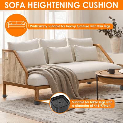 8-32Pcs Furniture Risers Heavy Duty Bed Chair Table Heightening Foot Pad Non-slip Floor Protecto Furniture Feet Leg Lift