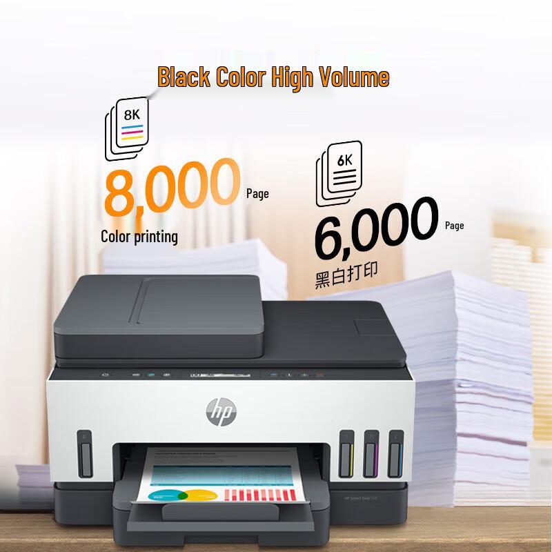 HP 758 Wireless Continuous Ink 3-in-1 Color Inkjet Printer