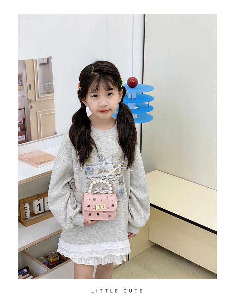 Children's Cute Cartoon Girl Mini Handbag & Coin Purse - Crossbody Chain Bag