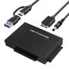 IDE and SATA Adapter,USB3.0 Hard Drive Converter with Power Switching for 2.5 and 3.5 Inch HDDs or SSD DVDRW Drives