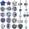 Original Blue Starry Charms Astronaut Stars Moon Pendants Bracelets Necklace Fine Jewelry Making Gifts