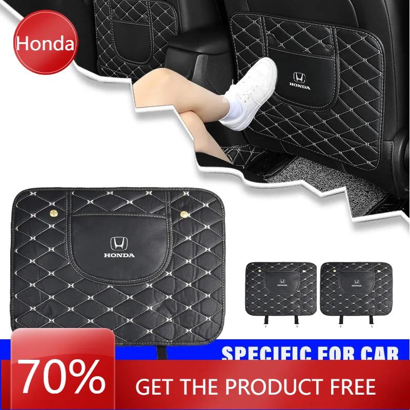 2025 Car New Honda Car Anti-kick Pad Interior Pu Leather Auto Seat Back Protector Pads Anti Scratch For Honda Civic Varadero Xl1