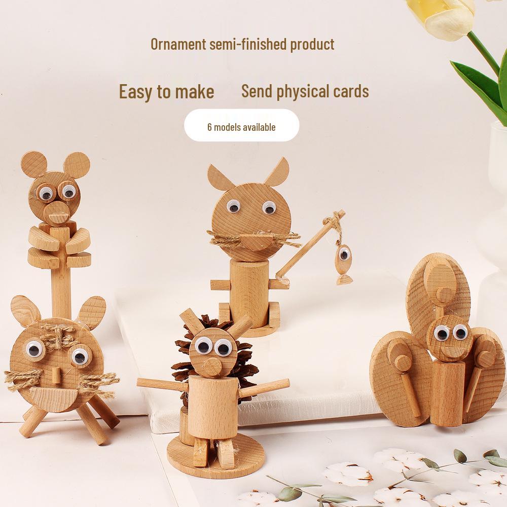 Children's Woodworking Kit: Small House Model - Semi-Finished Cottage for Handmade Parent-Child Projects