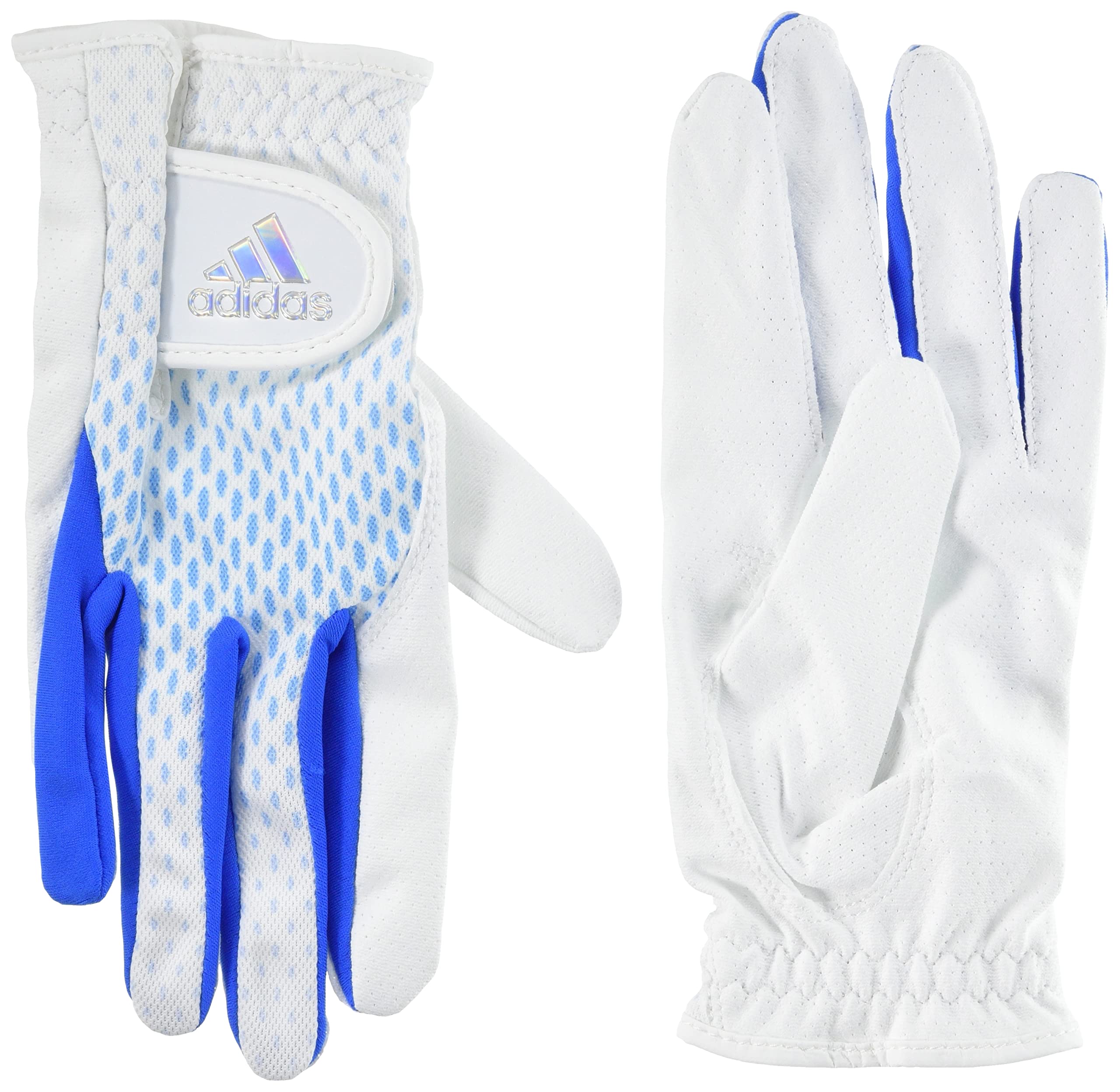 

Adidas Golf AEROREADY Pair of and Golf PH19 Heat-Shielding UV-Cut Gloves, White/Bright Blue,