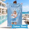 Personalisierbares Strandtuch mit Namen, Top-Sängerin Taylor, Mikrofaser-Strandtuch, Leicht für Sommerreisen, Schwimmbad-Fan, Geburtstagsgeschenk