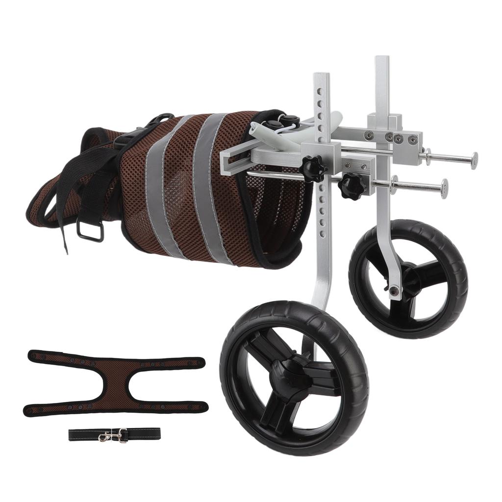 Dog Wheelchair Lightweight 2 Wheels Adjustable Dog Wheelchair with Reflective Stripes for Back Legs