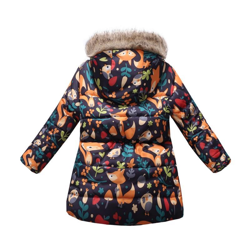 Kids Girls Winter Thick Warm Hooded Long Coat Windbreak Outwear