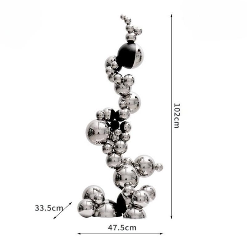 Stainless Steel Sculptures Large Floor Decoration Accessories Sculpture Nordic Home Decor Art Ornaments Luxury Bedroom Model