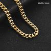 10PCS Cuban Chain 3.5/5/7/9mm Mens Necklace Stainless Steel Chain for Women Jewelry Christmas Gift