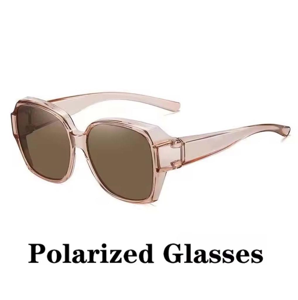 Fashion Round Polarized Sunglasses Cover Over Myopia Prescription Glasses Portable Men Women Vintage Fishing Driving Eyewear