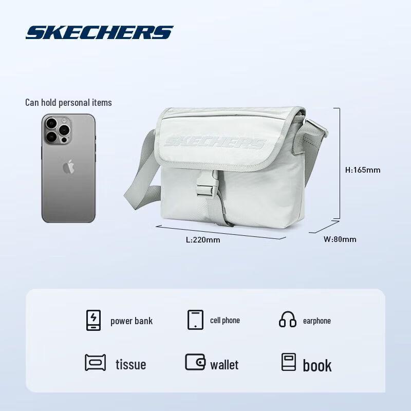 Skechers Casual Water-Resistant Messenger Bag