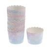 50Pcs Regenbogen Cupcake Liner Für Backen Gradienten Cupcake Wrapper Backen Tassen