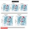 2pcs 2D Flat Printing Merry Christmas Window Curtains Winter Snowman Breakout 100% Polyester Without Electricity 0 for Home Wall