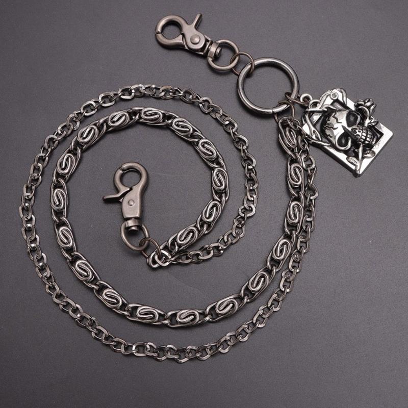 Punk Style Skull Jeans Chain Skull Charm Edgy Gothic Metal Waist Accessory For Women Girls
