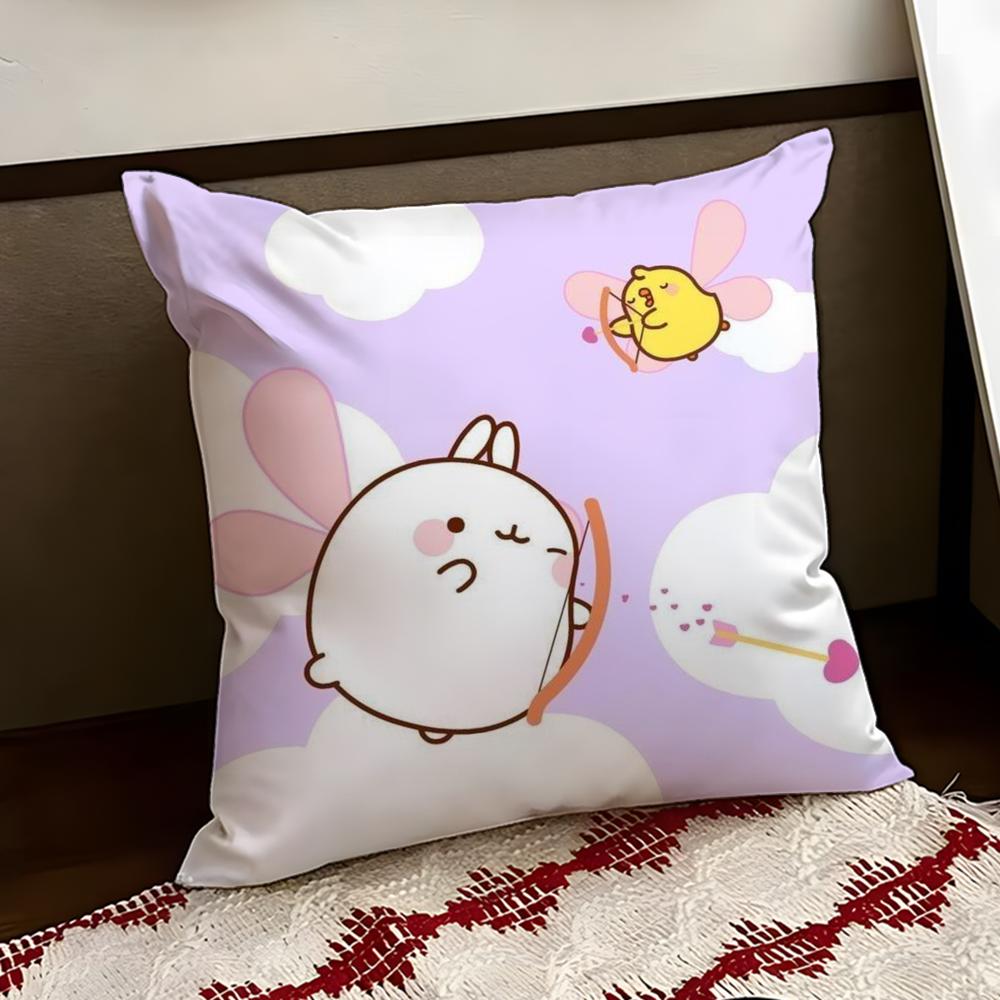 Cute MMolang Cushion Cover Reversible Soft Durable Pillow Cover Home  Car MultiScene Use for Daily Comfort