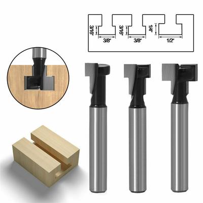 3pcs Shank Milling Cutter Router Bit Set Wood Cutter Carbide Shank Mill Woodworking Engraving Cutting Tools