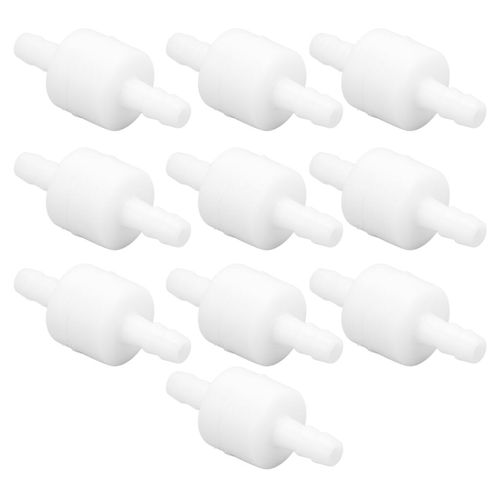 10 Stück Rückschlagventil PE Einweg Aquarium Luftpumpe Rückschlagventil für Chemische Industrie 6mm Weiß