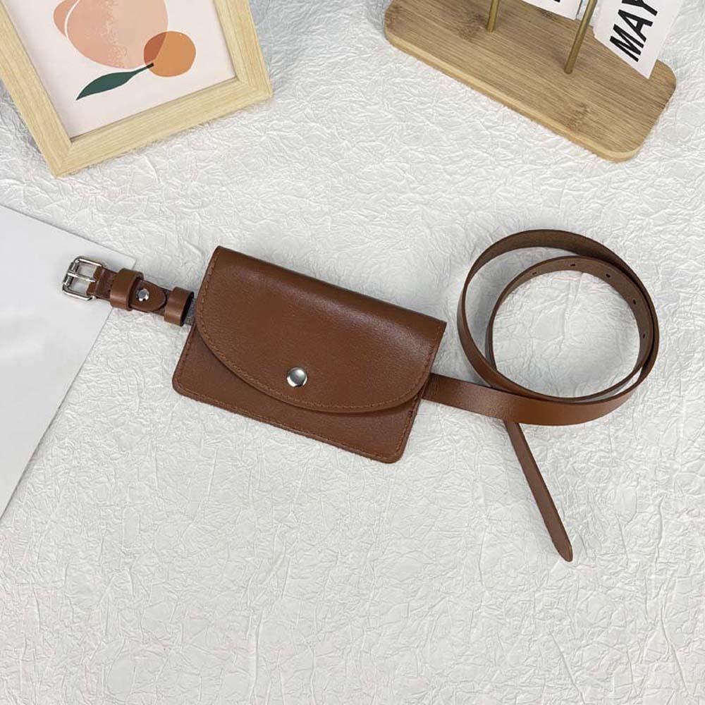 2 in 1 Waistband Waist Bag Detachable PU Leather Coin Purse Simple Waist Belt With Bag  Work