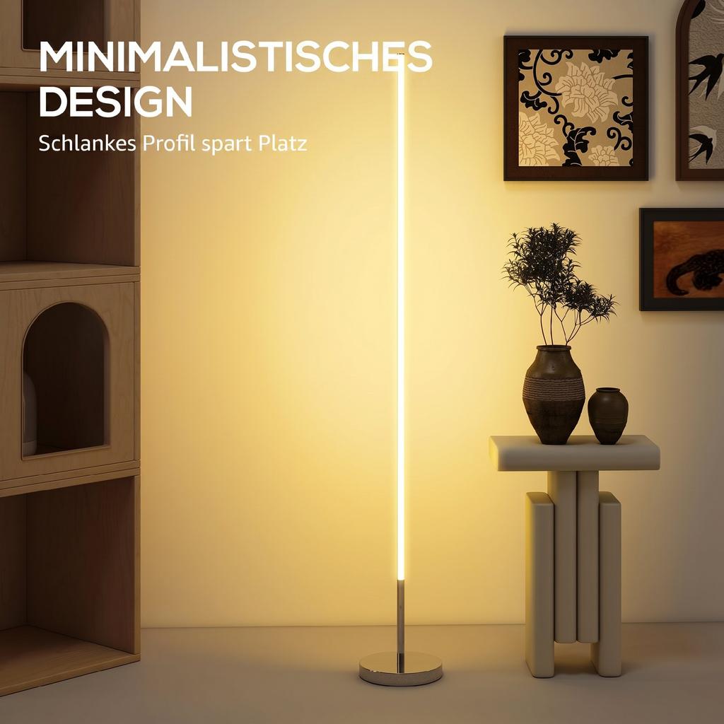 LED Floor Lamp Living Room with Adjustable Color Temperature for Bedroom, Office, 20 x 20 x 150 cm