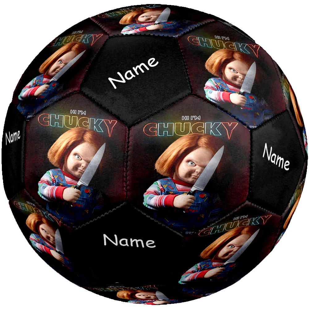 Custom Name Chucky Theme Size 5 Soccer Ball, Suitable for Both Indoor and Outdoor Matches, a Gift Suitable for Everyone.