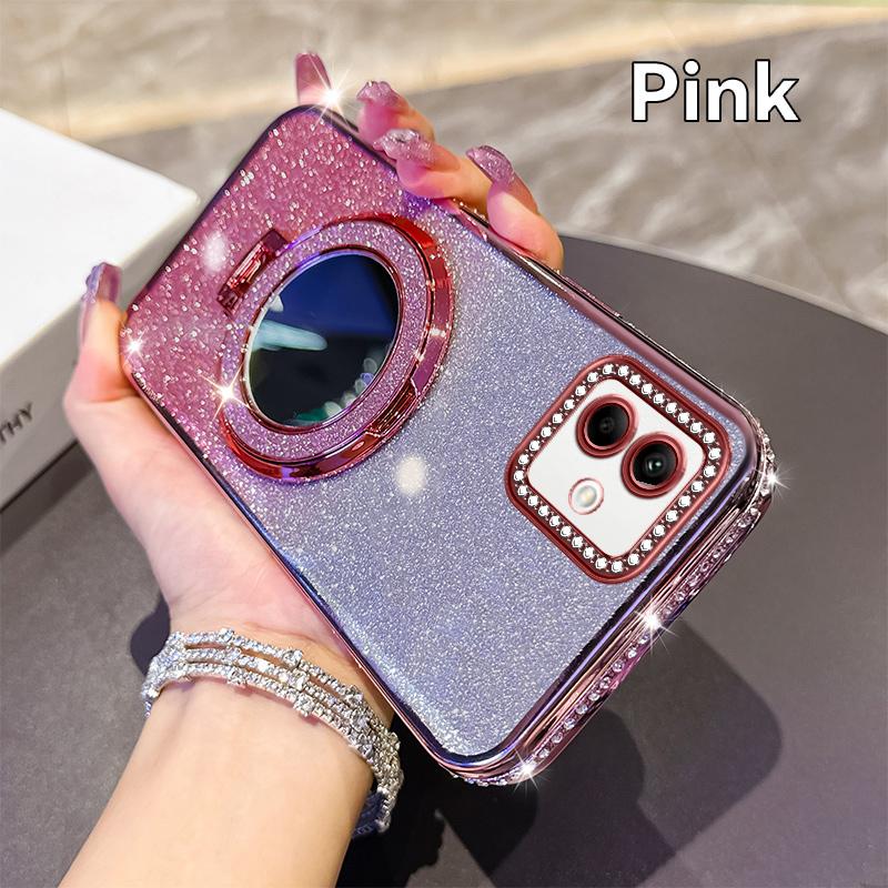 For Samsung A03 A04 A05 A05S Luxury Magnetic Plating Stand Shockproof Glitter Phone Case For Samsung Galaxy A04 A05 Bling Cover