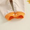 Baby Boy Pumpkin Embroidery Halloween Romper - Super Cute & Perfect for Outdoors